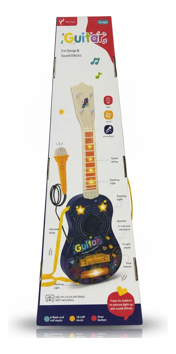 Guitarra con luz y sonido
