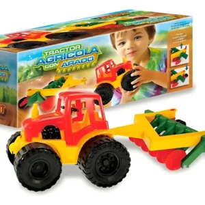 Tractor agrícola con arado